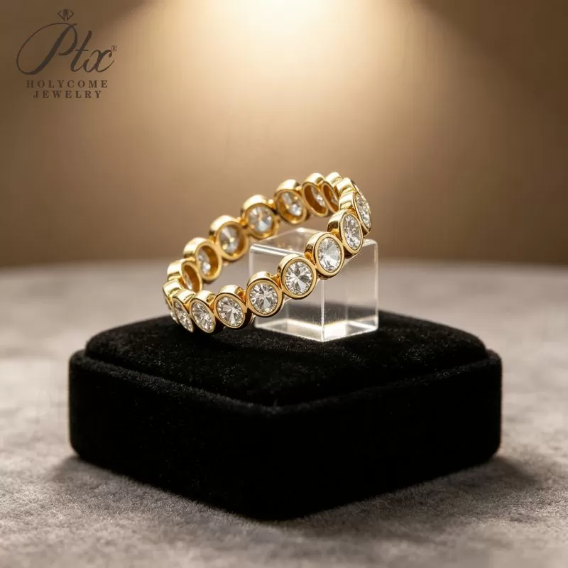 best moissanite necklace eternity band for autumn