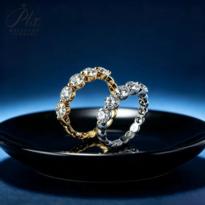 moissanite stone wedding band $1500