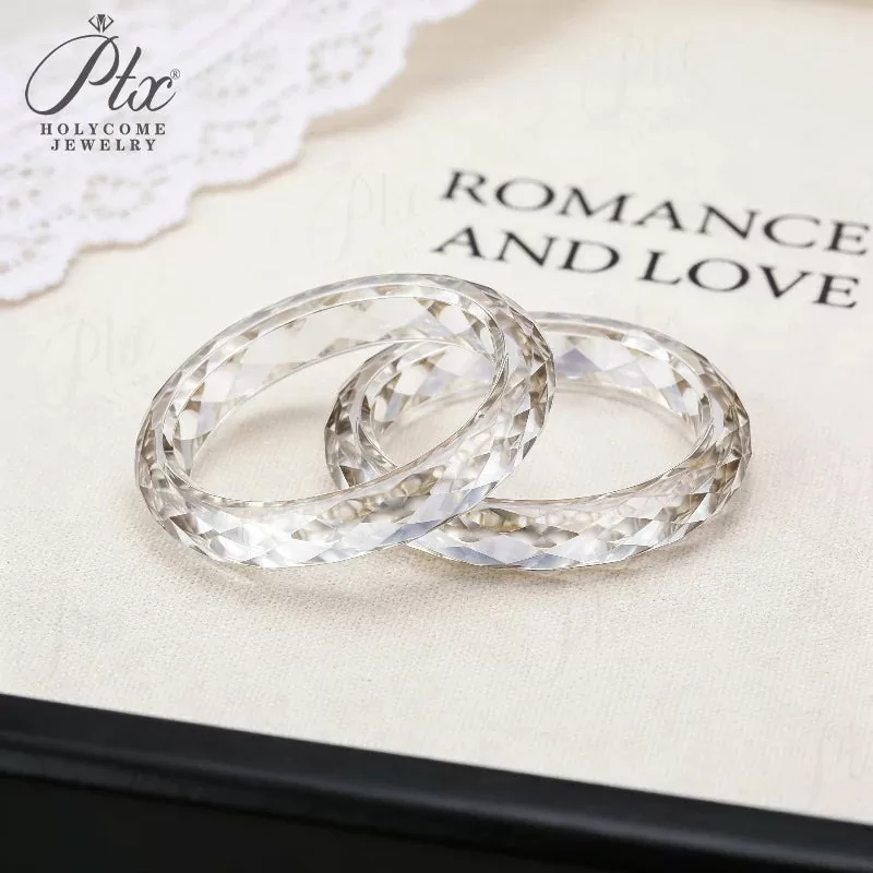 buy in bulk solid silver synthetic diamond eternity ring