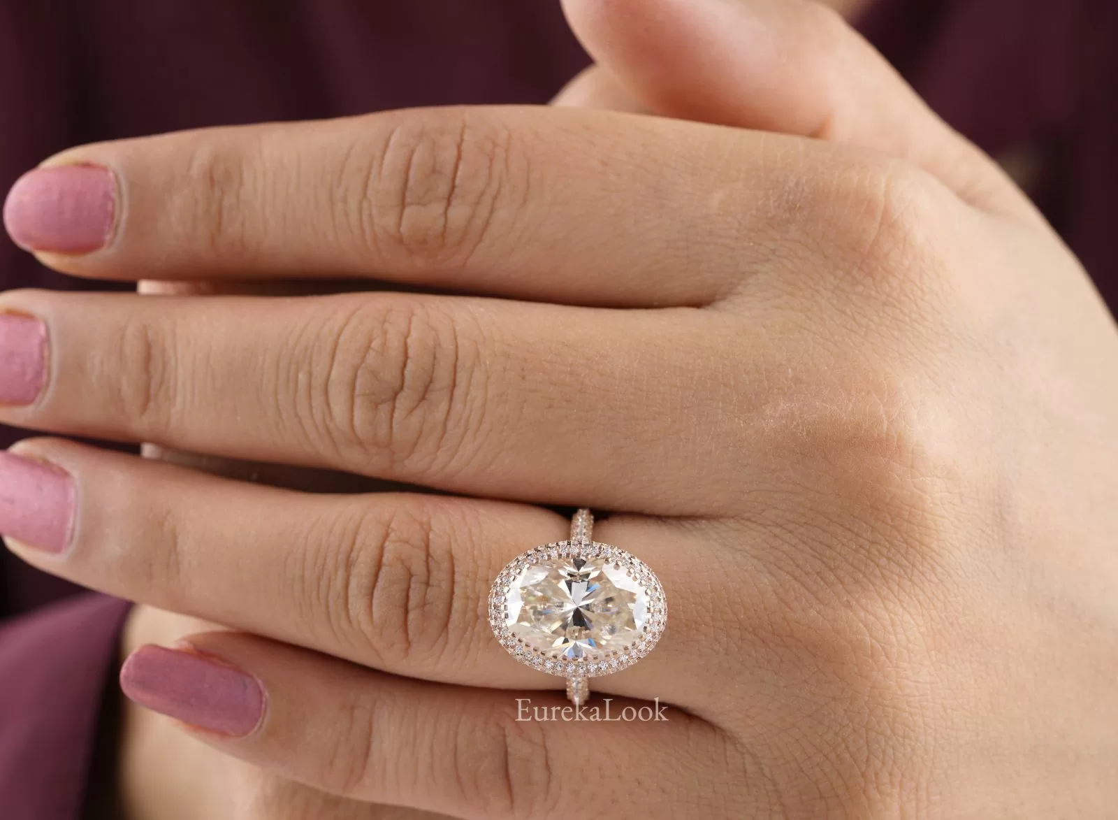 colorless genuine diamond halo ring