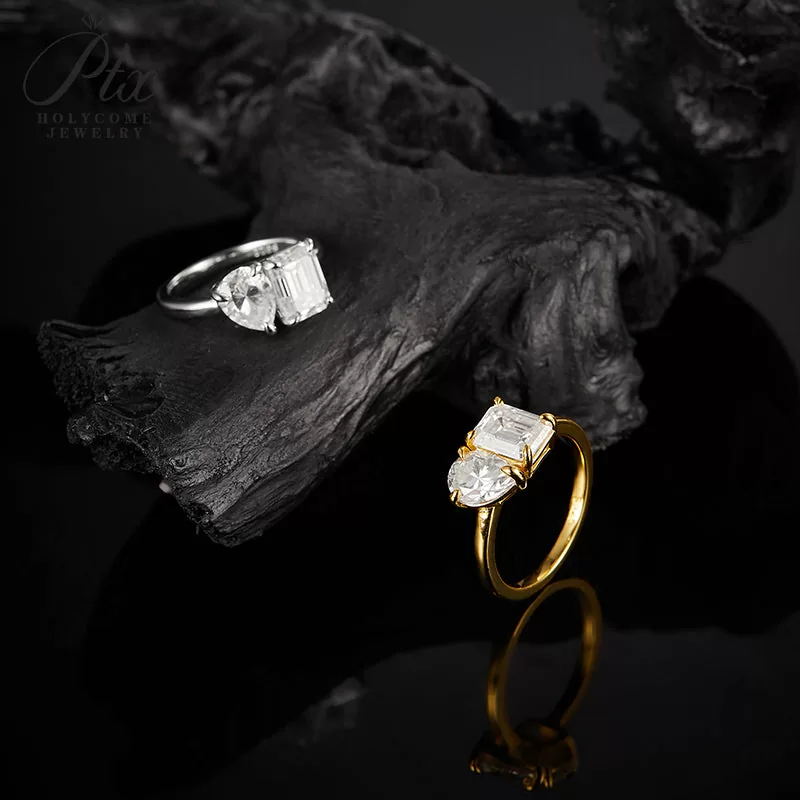 gold filled lab diamond three stone ring buy wholesale