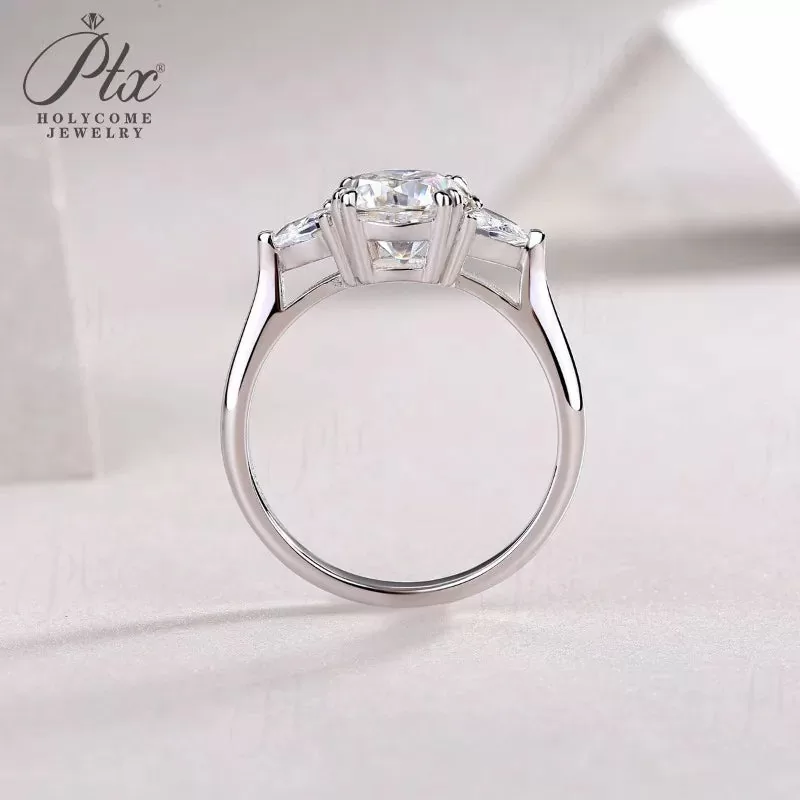 platinum plated three stone ring buy in bulk
