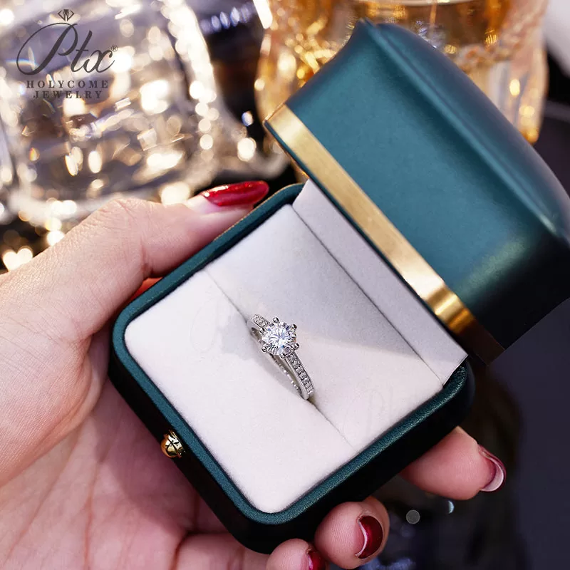 rose gold lab diamond solitaire ring