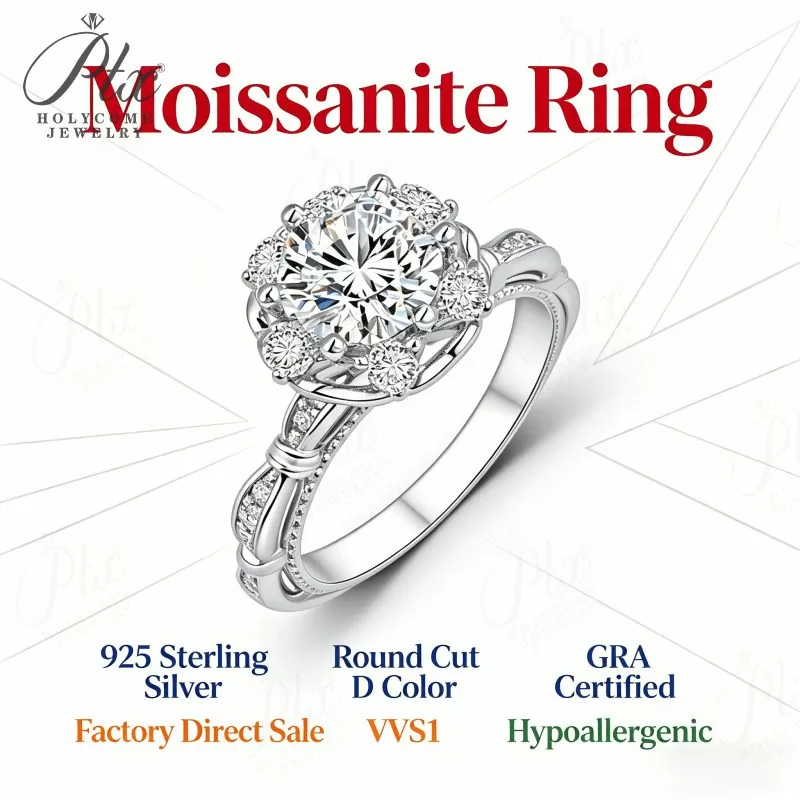 spring gift moissanite earrings wedding band